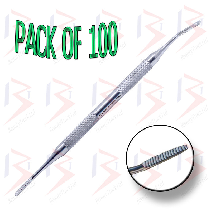 Schwarze Feile, Reiniger für eingewachsene Nagelfeilen, doppeltes Ende, gerade/abgewinkelt