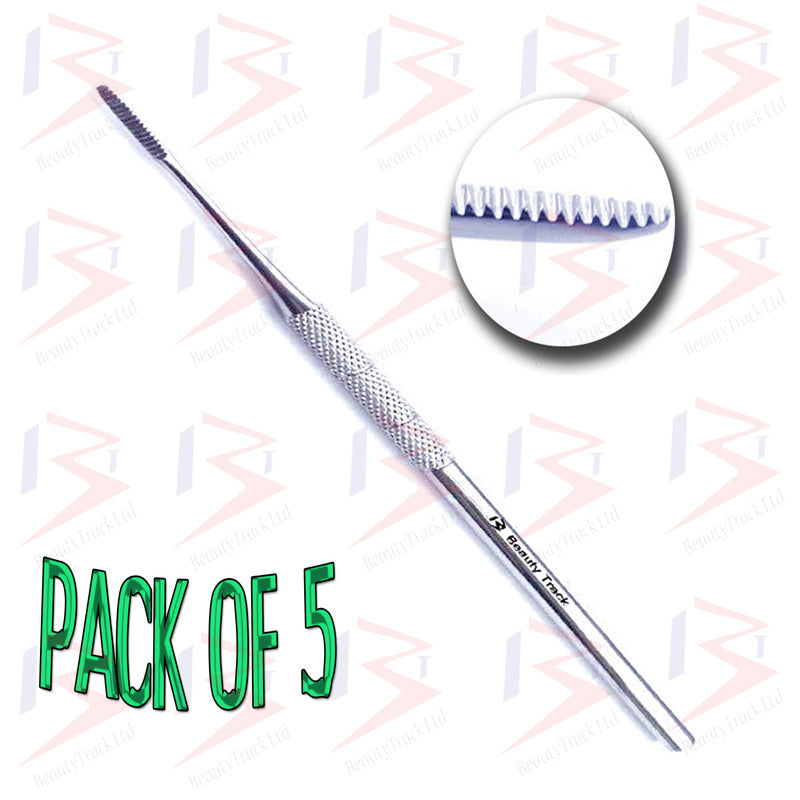 Schwarze eingewachsene Nagelfeile, einzelne gezahnte Kante, 5 Zoll (12,5 cm)