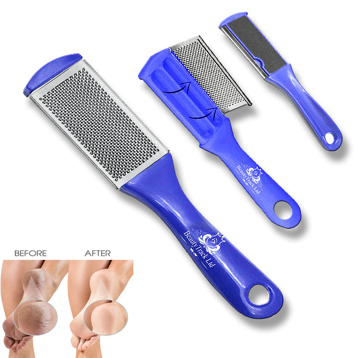 Foot Rasp File Scrubber Dual Sided Pedicure Blue (17 Cm)