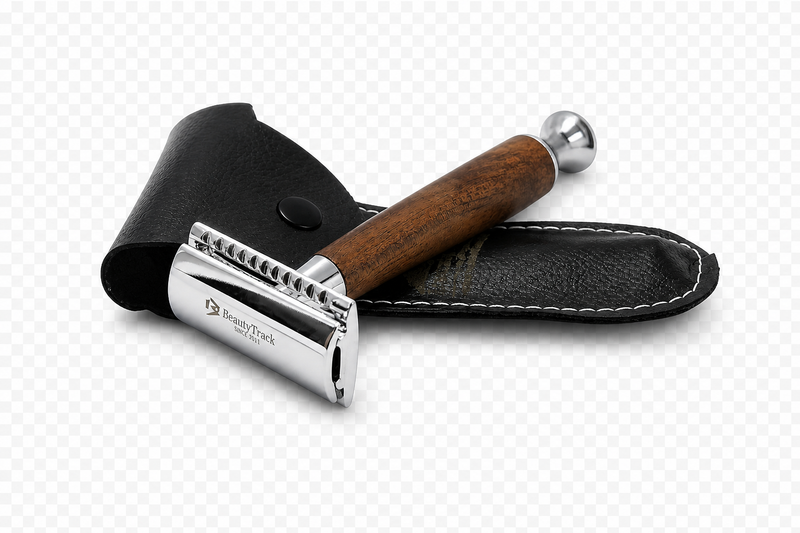 Classic Double Edge Safety Razor – Wood Handle Stainless Steel Shaving Tool