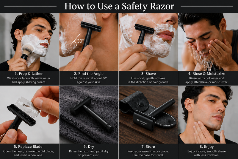 Double Edge Safety Razor Stainless Steel Classic Shaving Tool for Smooth Results