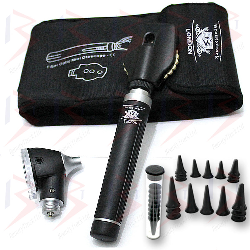 F.O Otoscope Ophthalmoscope Examination Set Led Diagnostic Ent Black