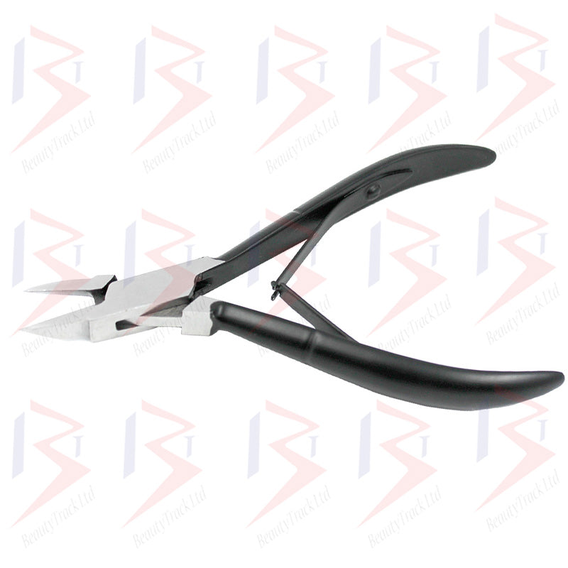 Coupe-ongles incarnés à pointe fine, pince de podologie noire (12cm)