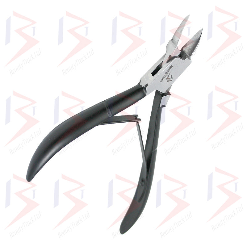 Coupe-ongles incarnés à pointe fine, pince de podologie noire (12cm)