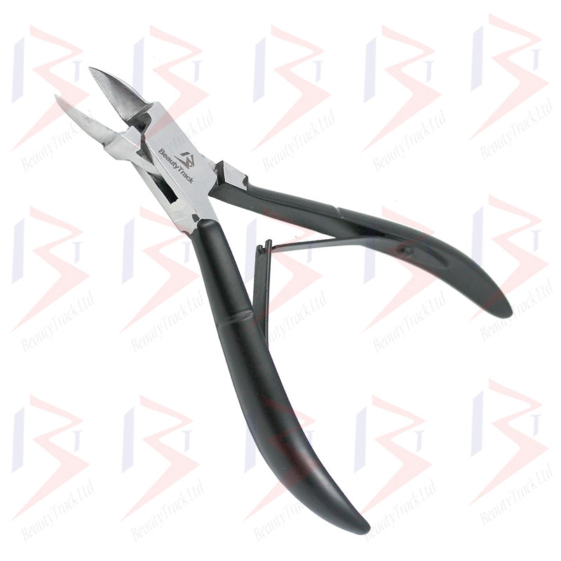 Coupe-ongles incarnés à pointe fine, pince de podologie noire (12cm)