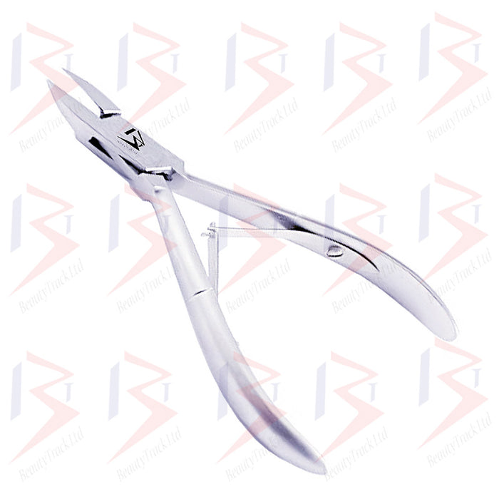 Feiner, spitzer Nagelknipser für eingewachsene Nägel, Podologie-Zange, Silber (12 cm)
