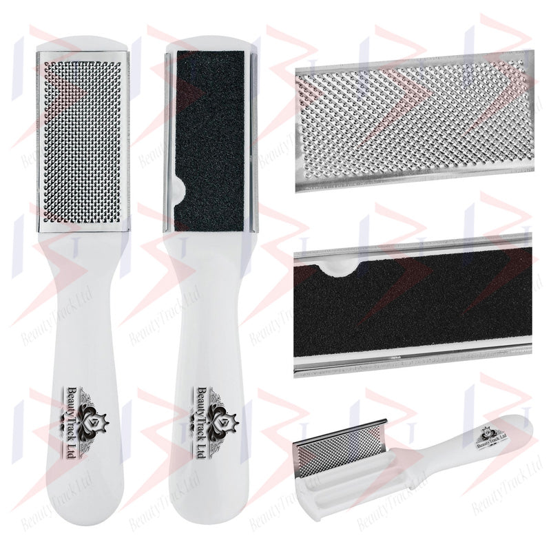 Foot Rasp File Scrubber Dual Sided Pedicure White (17 Cm)