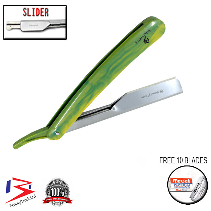 BeautyTrack Herren-Rasierrasierer mit Marmoreffekt, einschiebbarer Kunststoffgriff