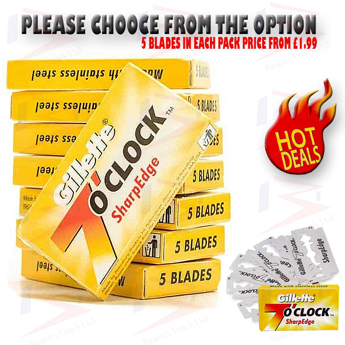 Gillette 7 O' Clock Sharp Double Edge Shaving Razor Blades