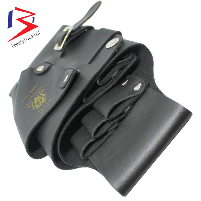 Hair Salon Barber Scissors Leather Holster Pouch Bag Buckle Style