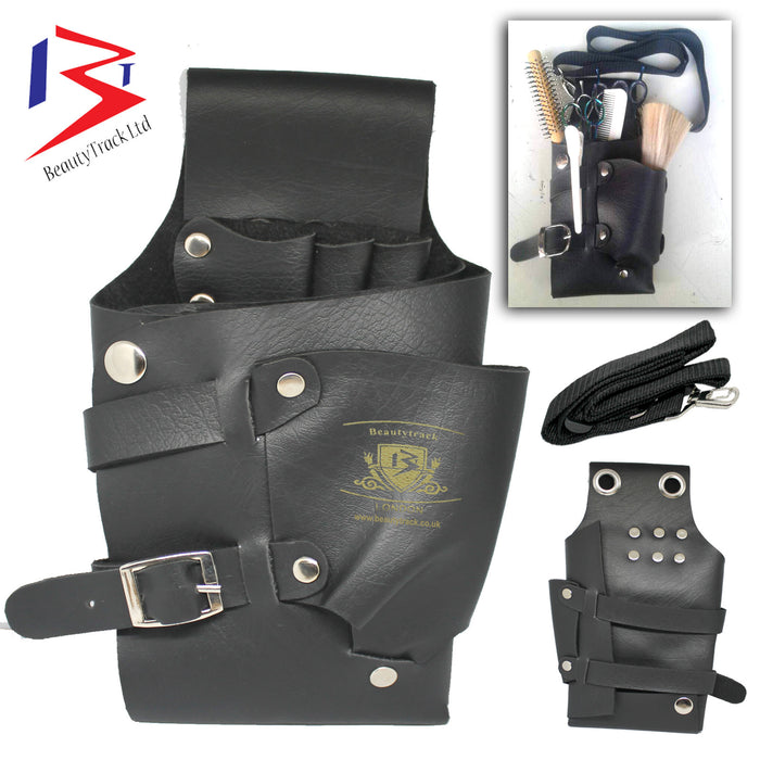 Hair Salon Barber Scissors Leather Holster Pouch Bag Buckle Style
