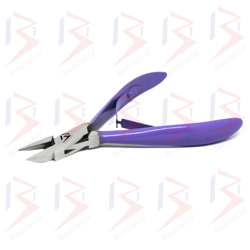 Eingewachsene Nagelzange, Podologie-Knipser, feine Spitze, violett (12 cm)