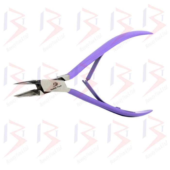 Eingewachsene Nagelzange, Podologie-Knipser, feine Spitze, violett (12 cm)