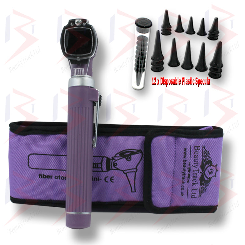 Mini ensemble d'examen de Diagnostic médical optique d'otoscope à Fiber violet