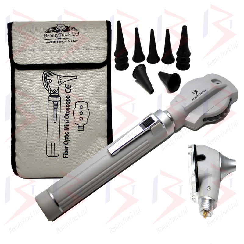 Otoskop Ophthalmoskop Led FO HNO-Diagnose-Untersuchungsset Grau