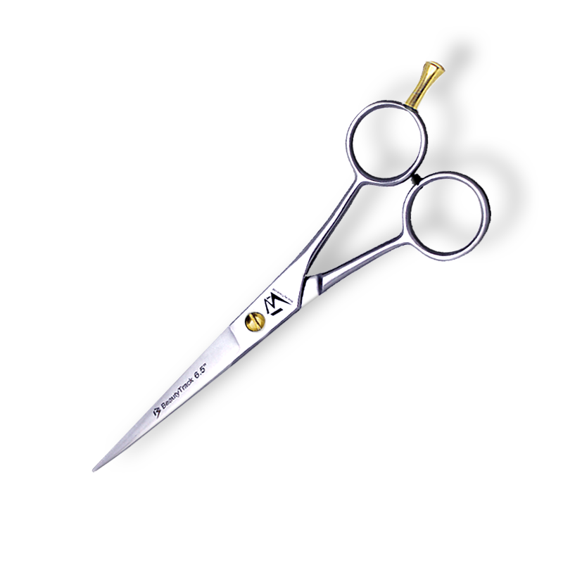 BeautyTrack Barber Scissors Hairdressing Scissors Silver 6 Inch