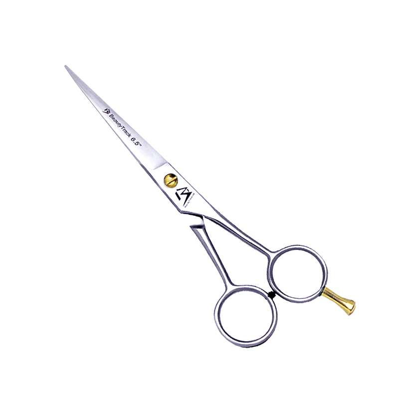 BeautyTrack Barber Scissors Hairdressing Scissors Silver 6 Inch