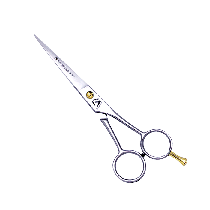 BeautyTrack Barber Scissors Hairdressing Scissors Silver 6 Inch