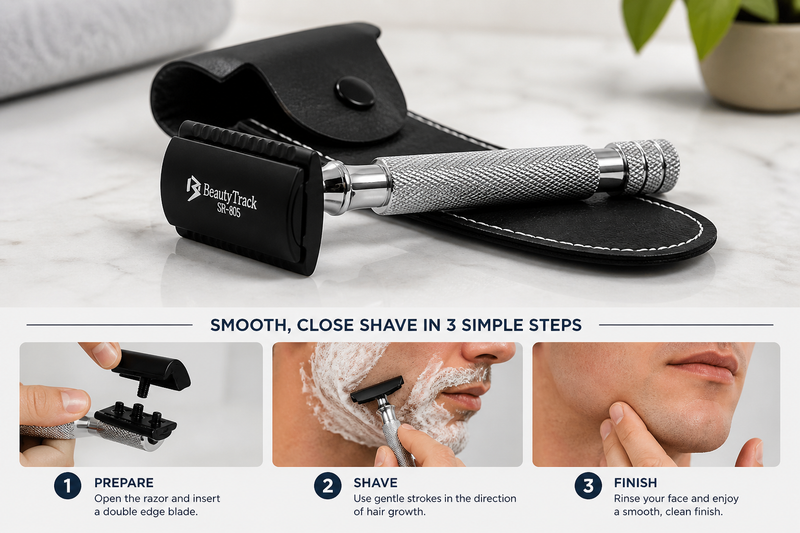 Premium Double Edge Safety Razor –Stainless Steel Shaving Tool for Smooth Shaves