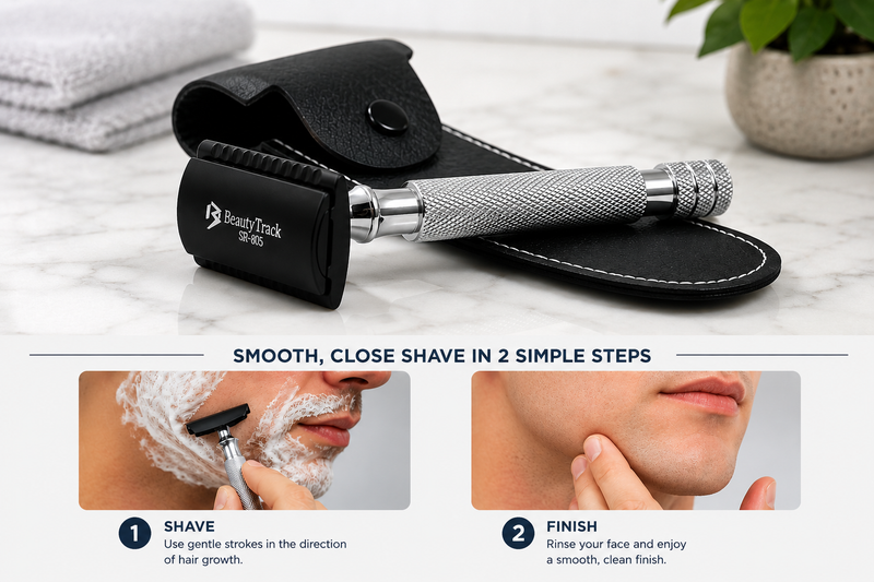 Premium Double Edge Safety Razor –Stainless Steel Shaving Tool for Smooth Shaves