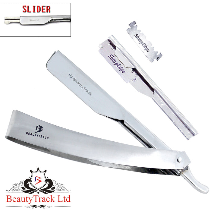 BeautyTrack Classic Shaving Razor Stainless Steel Handle Slide