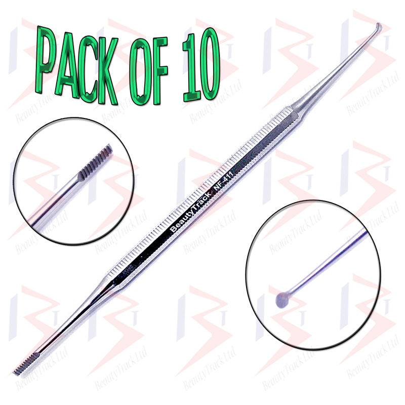 Satin Edge Ingrown Nail File Cleaner Double End Straight/Round 7 inch