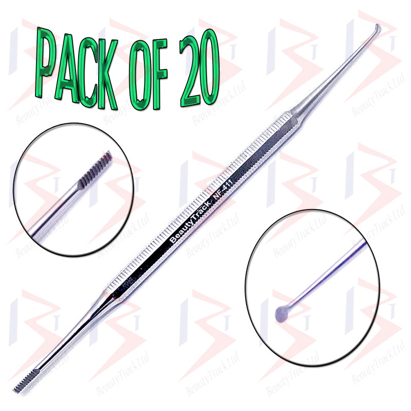 Satin Edge Ingrown Nail File Cleaner Double End Straight/Round 7 inch