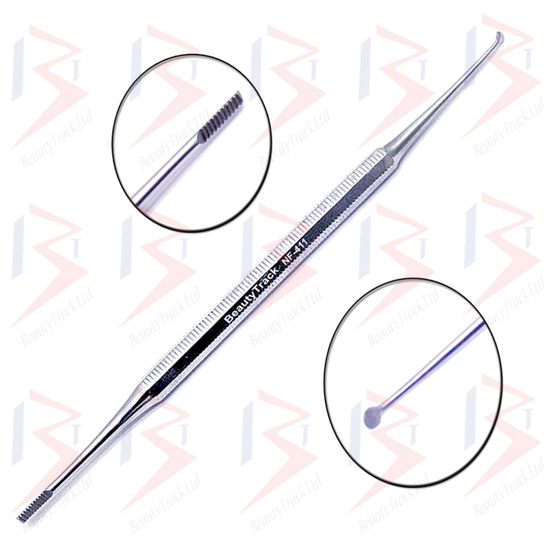 Satin Edge Ingrown Nail File Cleaner Double End Straight/Round 7 inch