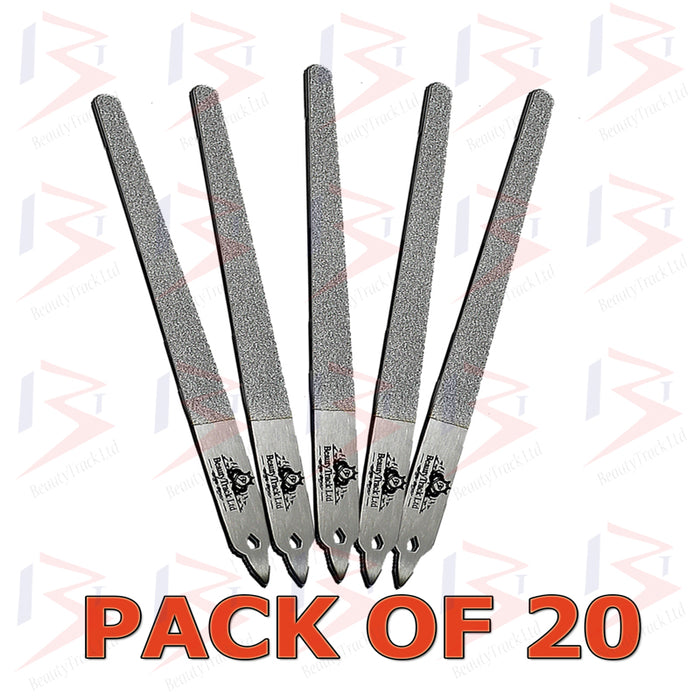 Stainless Steel Hand, Foot Nail Dresser Diamond Deb File Slim 6' Multi Pack