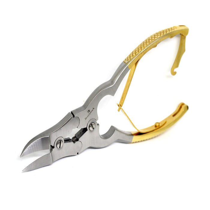 Thick Toe Nail Clipper German Stainless Steel Cantilever Gold