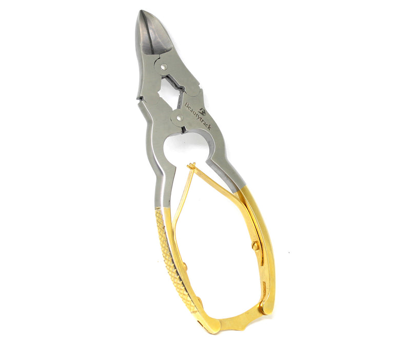 Thick Toe Nail Clipper German Stainless Steel Cantilever Gold
