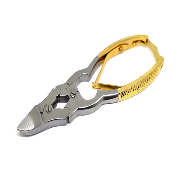 Thick Toe Nail Clipper German Stainless Steel Cantilever Gold