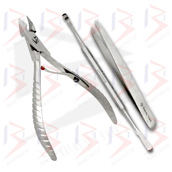 Thick Toe Nail Clippers Set Podiatry Nippers Cutter Kit 6Pcs