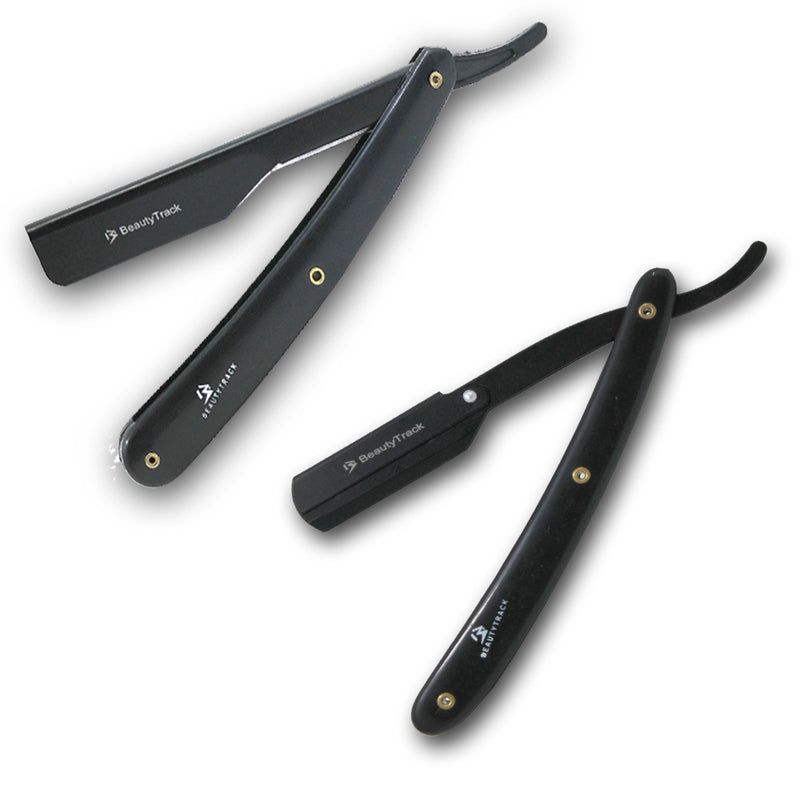 BeautyTrack Barber-Rasierrasierer mit schwarzem beschichtetem Kunststoffgriff