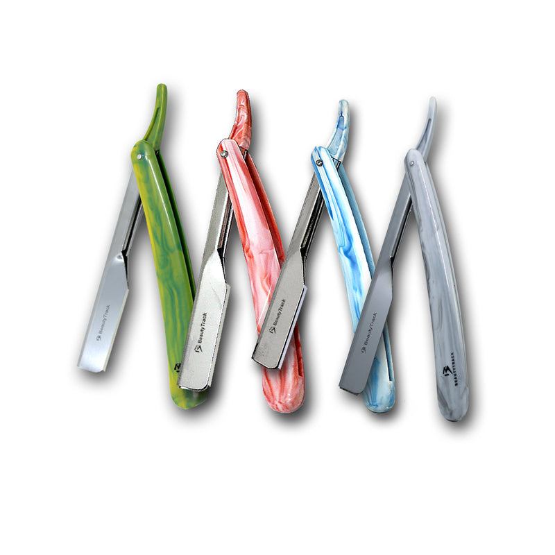 BeautyTrack Herren-Rasierrasierer mit Marmoreffekt, einschiebbarer Kunststoffgriff